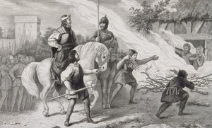 Chlotaire I (497-561) Verbrandt zijn Opstandige Zoon en Familie, uit 