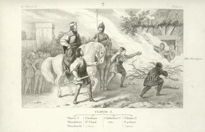 Chlothar I, koning van de Franken door French School