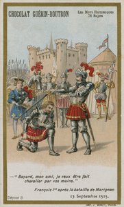 Chocolat Guerin-Boutron handelskaart, Historische Woorden serie door French School