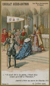 Chocolat Guerin-Boutron handelskaart, Historische Woorden serie door French School