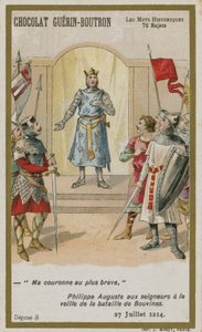 Chocolat Guerin-Boutron handelskaart, Historische Woorden serie door French School