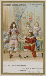 Chocolat Guerin-Boutron handelskaart, Historische Woorden serie door French School