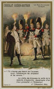 Chocolat Guerin-Boutron handelskaart, Historische Woorden serie door French School