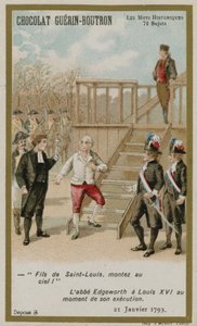 Chocolat Guerin-Boutron handelskaart, Historische Woorden serie door French School