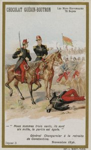 Chocolat Guerin-Boutron handelskaart, Historische Woorden serie door French School