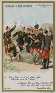 Chocolat Guerin-Boutron handelskaart, Historische Woorden serie door French School
