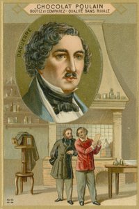Chocolat Poulain handelskaart, Louis Daguerre door French School