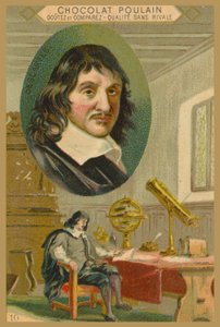 Chocolat Poulain handelskaart, René Descartes