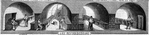 Chocoladefabriek: koelers. Usine de M. Masson, Parijs. door French School