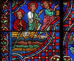 Christus loopt op water door French School