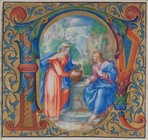 Christus en de vrouw van Samaria bij de bron
