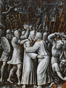 Christus in de Hof van Getsemane, Limoges, midden 16e eeuw (email)