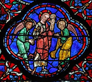 Christus ontvangt de ziel van de Maagd door French School