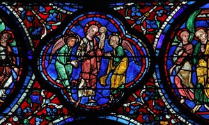 Christus ontvangt de ziel van de Maagd door French School