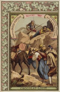 Christenen zoeken toevlucht in de bergen van Kreta, Grieks-Turkse Oorlog, februari 1897