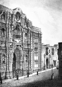 Kerk van Barmhartigheid, Lima (gravure) door French School