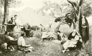 Cicero in Tusculum (gravure) door French School