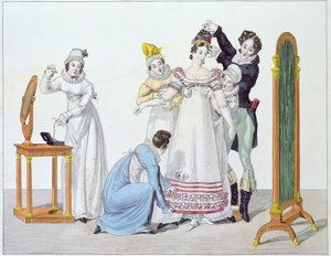 Cinq pour Une, plaat 3 uit de serie Le Bon Genre, begin 19e eeuw