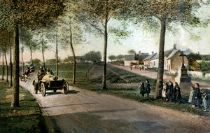 Circuit automobile de la Sarthe: een bocht in Ardenay (ansichtkaart door French School