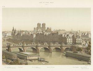 Cité et Pont-Neuf, 1840 door French School