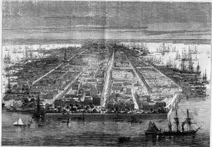 Stadsgezicht van Charleston, South Carolina, Verenigde Staten door French School