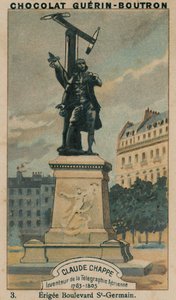 Claude Chappe, Uitvinder van de Luchttelegraaf, 1763-1805, Opgericht Boulevard St-Germain door French School