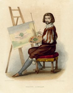 Claude Lorrain (gekleurde gravure)