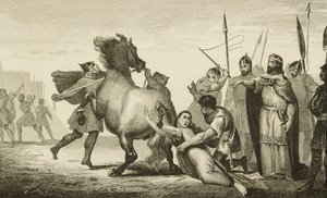 Clotaire II bij de executie van koningin Brunhilda, uit 