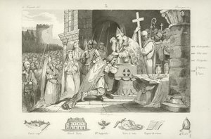 Clovis I, Merovingische koning van de Franken door French School