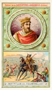 Clovis I bij de Slag bij Tolbiac, 496