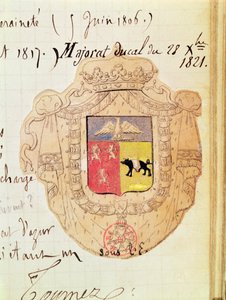 Wapen van Charles Maurice de Talleyrand-Périgord (1754-1838) Prins van Benevento door French School