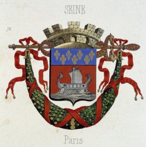 Wapen van de Stad Parijs - in "Armorial National de France", door H. Traversier, Parijs door French School