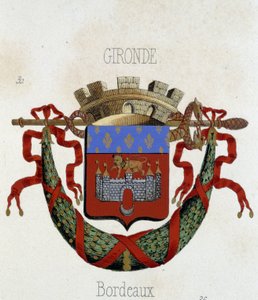 Wapen van de stad Bordeaux - in "Armorial National de France", door H. Traversier, Parijs door French School