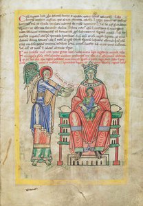Madonna en Kind, uit Liber Floridus door Lambert de Saint-Omer ca. 1120 door French School