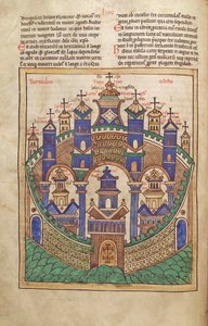 Plan van Hemels Jeruzalem, uit Liber Floridus door Lambert de Saint-Omer ca. 1120