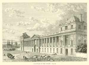 Colonnade van het Louvre door French School