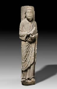 Kolomvormige figuur van een apostel, Châlons-sur-Marne, ca. 1180