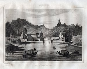 Como - Comomeer - Gravure uit 