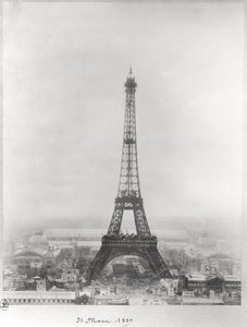 Bouw van de Eiffeltoren, Parijs, 31 maart 1889 door French School