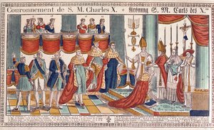 Kroning van Karel X (1757-1836) in Reims, 29 mei 1825 door French School