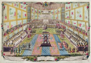 Kroning van Lodewijk XVI in de kathedraal van Reims op 11 juni 1775