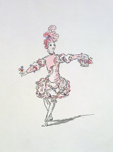 Kostuumontwerp voor een jonge Egyptenaar als Lente in Les Fetes de LHymen door French School