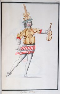 Kostuum van Apollo-Viool voor het Ballet de la Nuit door Jean-Baptiste Lully gedanst door Lodewijk XIV, 23 februari 1653