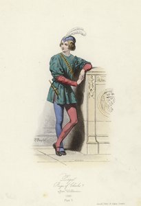 Kostuum van een page, bewind van Karel V van Frankrijk door French School