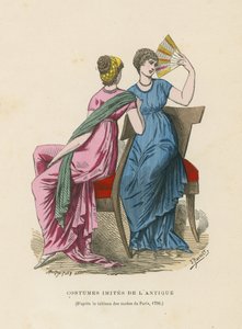 Kostuums die de oudheid imiteren, 1798