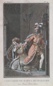 Kostuums van Raoul en Isaure, uit de opera Raoul Barbe-Bleue, 1790
