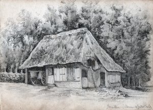 Huisje in Frankrijk (tekening) door French School