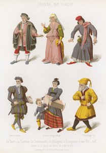Graaf en gravin, bourgeoisie en hun zoon, juridisch adviseur en een jood door French School