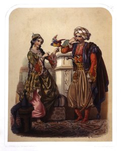 Koppel in Turkije, c.1850 door French School