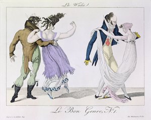 Paren die de wals dansen, uit Le Bon Genre, ca.1810